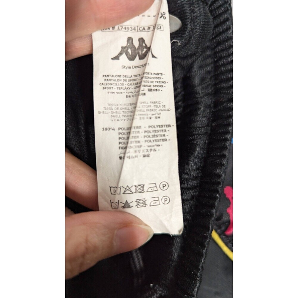 Kappa Women Pants Medium Track Sweatpant Logo Stripe Athletic Drawstring Y2k - Picture 10 of 12